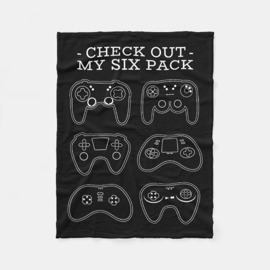 Out My Six Pack - Funny Gamer Video Game Player Ga Fleecedecke (Vorderseite)