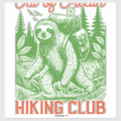 Out of Breath Funny Sloth Hiking Club Aufkleber (Blatt)