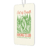 Out of Breath Funny Sloth Hiking Club Autolufterfrischer (Links)