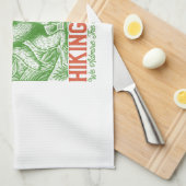 Out of Breath Funny Sloth Hiking Club Geschirrtuch (Viertel Falte)