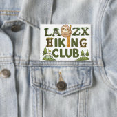 Out Of Breath Hiking Society Funny Sloth Hiker Button (Insitu)