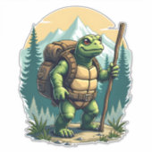 Out Of Breath Hiking Society Turtle T-Shirt Aufkleber (Vorderseite)