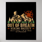 Out of Breath Wandergesellschaft Wandern Crew Happ Poster (Vorne)