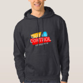 Out of Control – Bold Typography Statement Design Hoodie (Vorderseite)