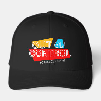 Out of Control – Bold Typography Statement Design Truckerkappe