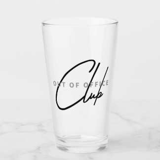 Out of Office Club Funny Glass für Party & Wochen Glas