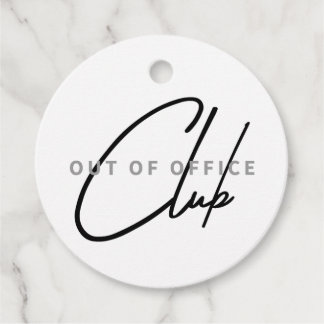 Out of Office Club Gastgeschenk Tag für Veranstalt Geschenkanhänger