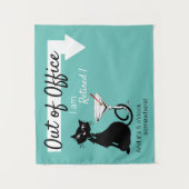 Out of Office - Hintergrund / Unterzeichnung Wandteppich (Vorderseite)