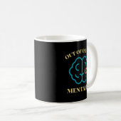 Out of Office Mentally Quote – Modern Work Stress Kaffeetasse (VorderseiteRechts)