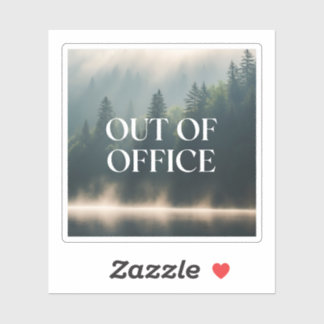 Out Of Office Nature Lover Misty Forest Aufkleber