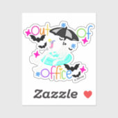 Out Of Office Relaxing Skeleton Aufkleber (Blatt)