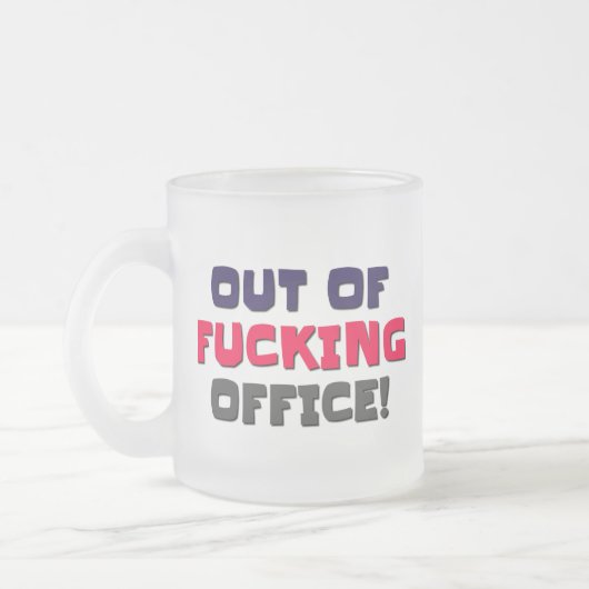 Out-of-Office-Tasse Mattglastasse (Links)