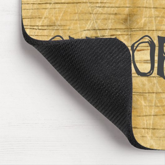 "Out of Order" auf Holz geschrieben Mousepad (Ecke)