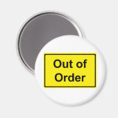 Out of Order. Magnet (Vorderseite/Rückseite)