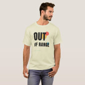 Out Of Range Tech-Typografie-Design T-Shirt (Vorne ganz)