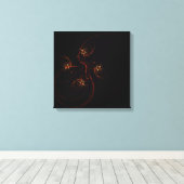 Out of the Dark Abstrakt Art Quad Canvas Print Leinwanddruck (Insitu (Holzboden))