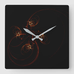 Out of the Dark Abstrakt Art Square Quadratische Wanduhr