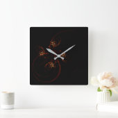 Out of the Dark Abstrakt Art Square Quadratische Wanduhr (Zuhause)