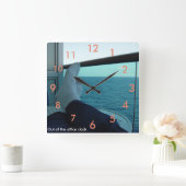 Out of the Office Clock Quadratische Wanduhr (Zuhause)