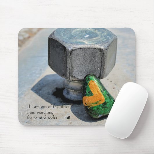 Out of the Office Search for Painted Rocks Mousepad (Mit Mouse)