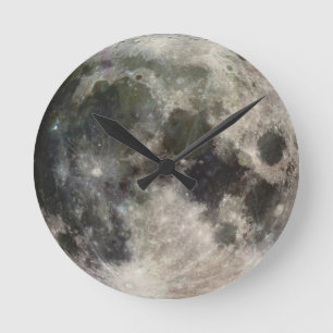 "Out of the world" Full Moon Clock Runde Wanduhr
