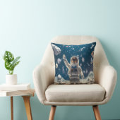 Out of This World Astronaut in Space Throw Pillow Kissen (Stuhl )