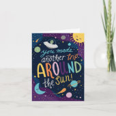 Out of this World Birthday Karte (Vorderseite)