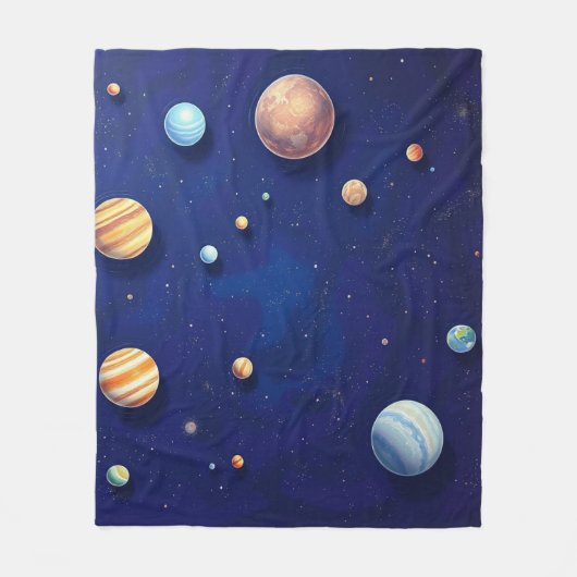 Out of This World Plush Fleece Throw Blanket (Vorderseite)