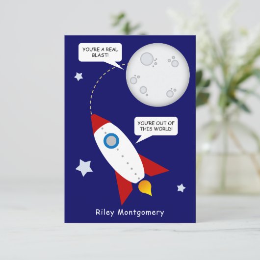 Out of this World Rocket Valentine (Stehend Vorderseite)