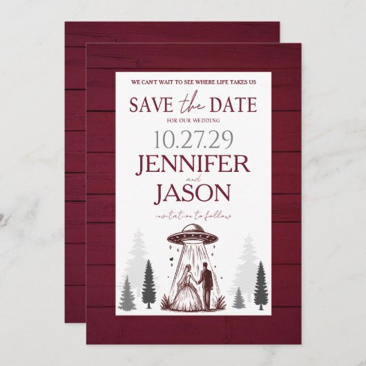 Out of this World Save The Date (Vorne/Hinten)