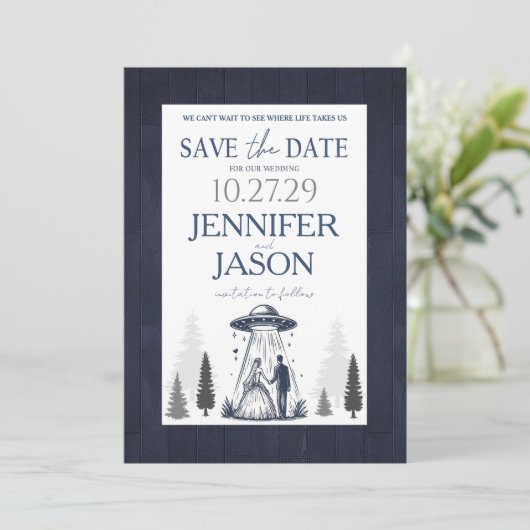 Out of this World Save The Date (Stehend Vorderseite)