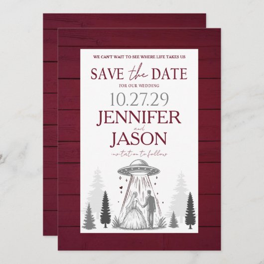 Out of this World Save The Date (Vorne/Hinten)