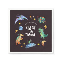 Out Of This World Space Dinosaur Galaxy Birthday  