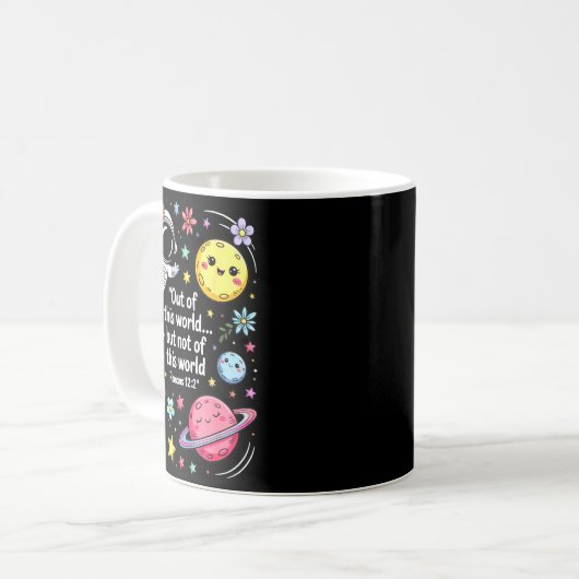 Out Of This World Spaceship Planet Galaxy Christia Kaffeetasse (Vorderseite Links)