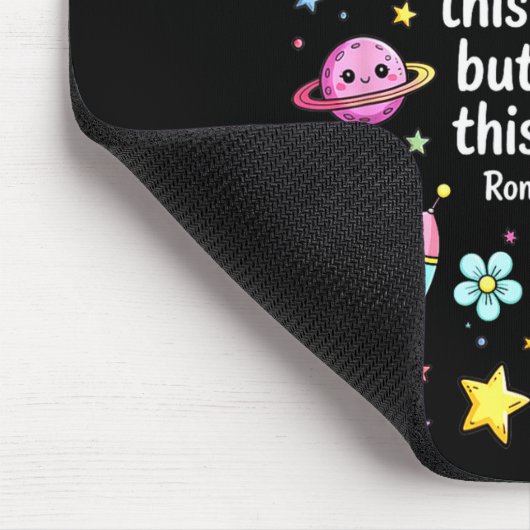 Out Of This World Spaceship Planet Galaxy Christia Mousepad (Ecke)