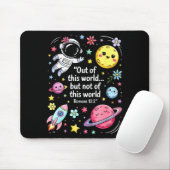 Out Of This World Spaceship Planet Galaxy Christia Mousepad (Mit Mouse)