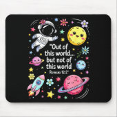 Out Of This World Spaceship Planet Galaxy Christia Mousepad (Vorne)