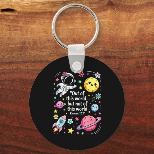 Out Of This World Spaceship Planet Galaxy Christia Schlüsselanhänger (Vorderseite)