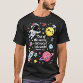 Out Of This World Spaceship Planet Galaxy Christia T-Shirt (Vorderseite)