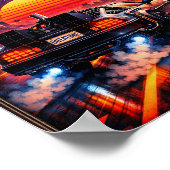 Out of Time – Retro Futuristic Sci-Fi Wall Art Poster (Ecke)