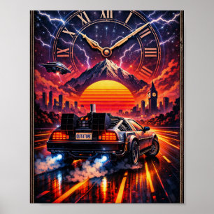 Out of Time – Retro-Futuristische Sci-Fi-Wandkunst Poster