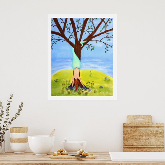 "Out of Water" Meerjungfrau Großdruck Poster (Küche)