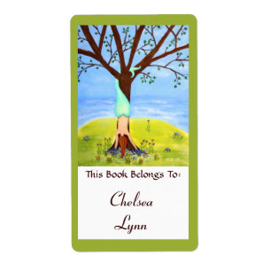 "Out of Water" Mermaid Art Book Label