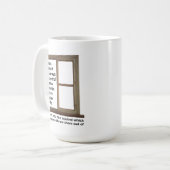 Out of Window Funny Mug Kaffeetasse (Vorderseite Links)