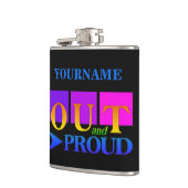 Out & PROUD-benutzerdefinierte Flasche Flachmann (Links)