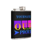 Out & PROUD-benutzerdefinierte Flasche Flachmann (Rechts)