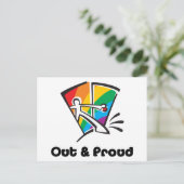 Out & Proud Postkarte (Stehend Vorderseite)