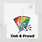Out & Proud Postkarte (Vorne/Hinten)