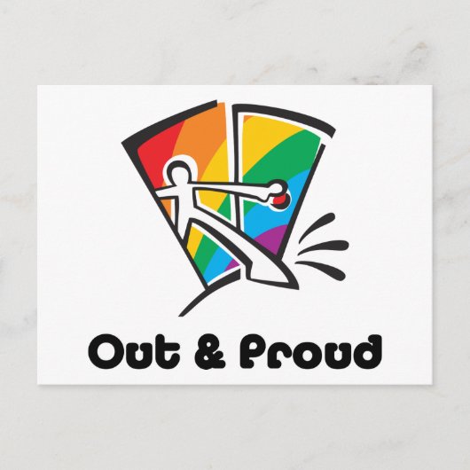 Out & Proud Postkarte (Vorderseite)