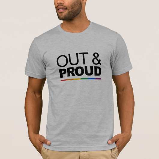 OUT & PROUD T-Shirt (Vorderseite)